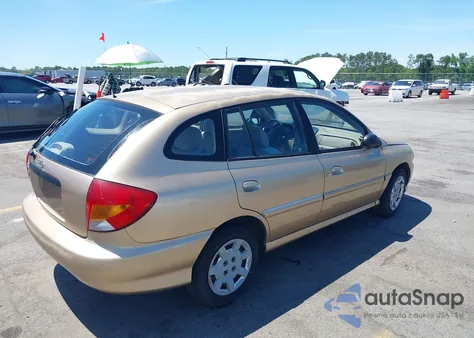 2002 Kia Rio Cinco из США, поврежденный, VIN KNADC163926066740